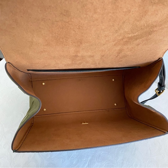 Tory Burch deep green croc 2 way bag - Picture 15 of 16